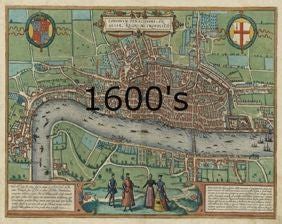 Old Map of London Antique and Vintage Reproductions – The Old London ...