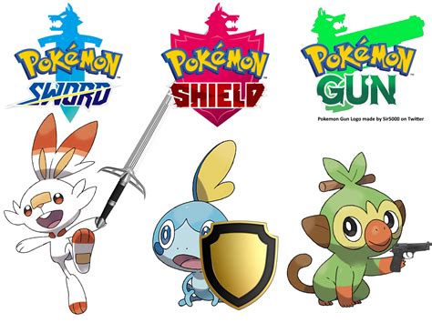 Pokemon Sword Shield and Gun by TheGamerLover on DeviantArt