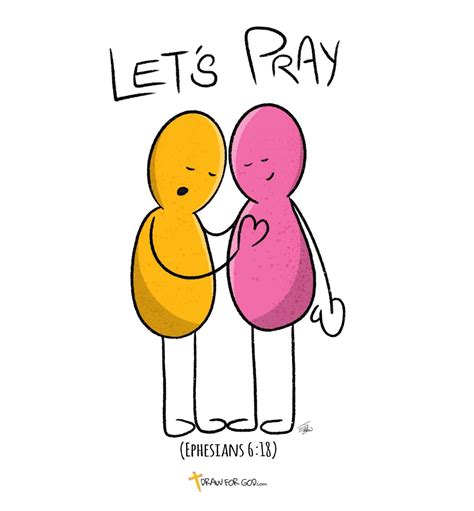 Let's Pray - Christian Comics Praying Cartoon