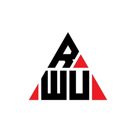 RWU triangle letter logo design with triangle shape. RWU triangle logo ...