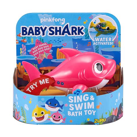 Robo Alive Junior Baby Shark Battery-Powered Sing and Swim Bath Toy by ...