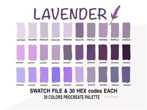 Lavender Color Palette, IPad Graphic by AfifShop · Creative Fabrica