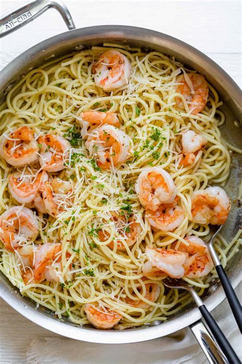 Easy Light Shrimp Pasta Recipe | Deporecipe.co