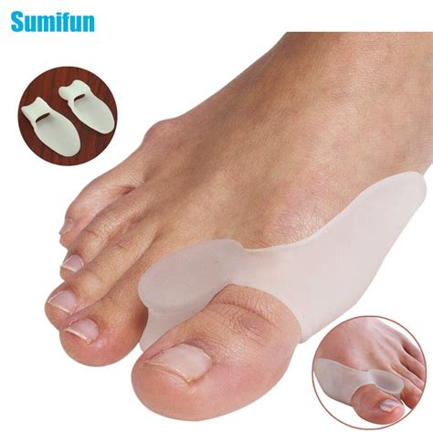 2Pcs Silicone Gel Bunion Splint Big Toe Separator Overlapping Spreader ...