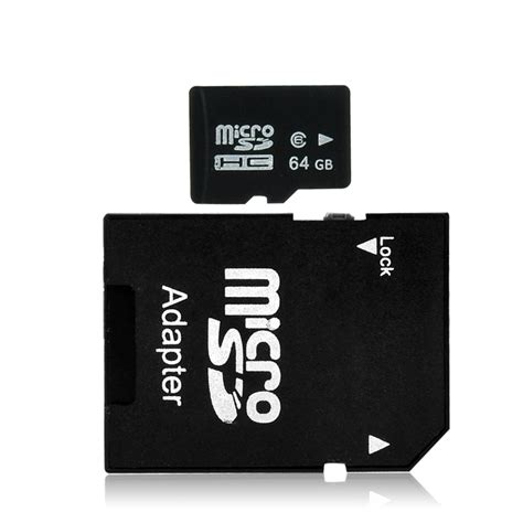 64GB Micro SD Card with Micro SD to SD Adapter (High Speed Class 6 ...