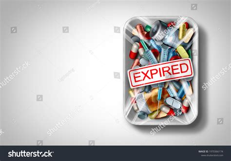 Expired Medicine Expiration Prescription Drugs Past Stock Illustration ...