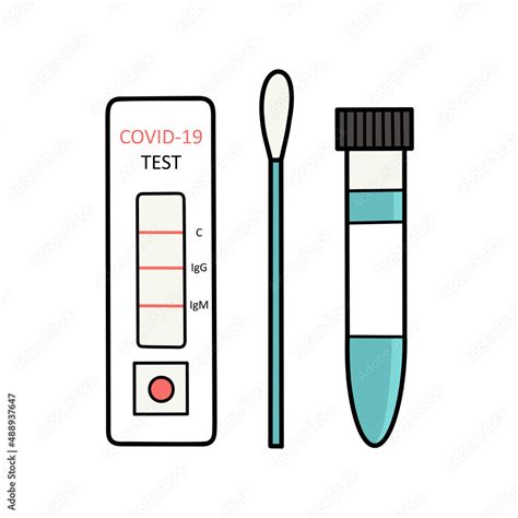 Covid-19 rapid antigen test vector illustration clipart Stock Vector ...