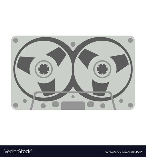 Compact cassette flat Royalty Free Vector Image