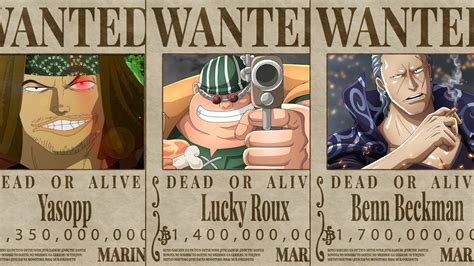 One Piece Shanks Crew Bounty