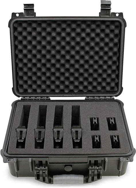 CASEMATIX 16" Customizable 4 Pistol Multiple Pistol Case - Waterproof ...