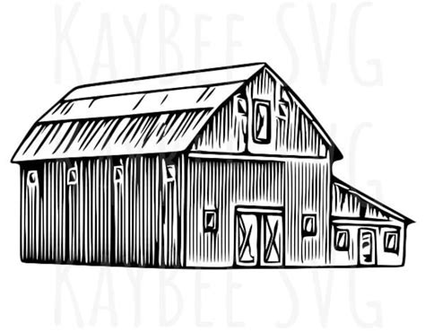 Farm Barn SVG PNG Jpg Clipart Digital Cut File Download for Cricut ...