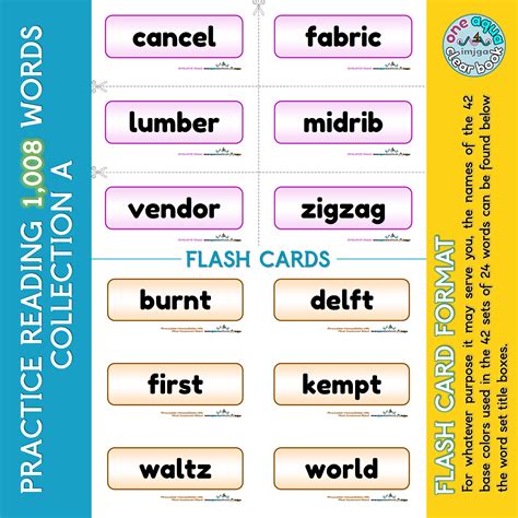 Reading Flash Cards Collection A (1,008 Words) | Made By Teachers