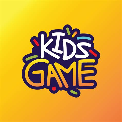 Kids zone cartoon logo Vector illustration. colorful fun lettering ...