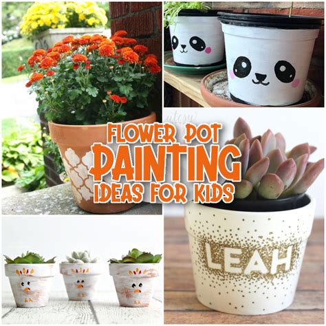 Flower Pot Painting Ideas - Messy Little Monster