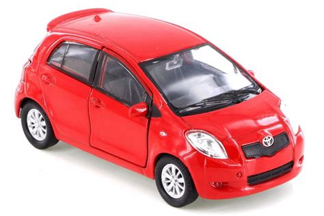 Toyota Yaris, Red - Welly 42396D - Diecast Model Toy Car (Brand New but ...