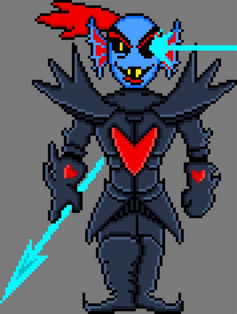 Undertale Undyne The Undying (colored) | Pixel Art Maker