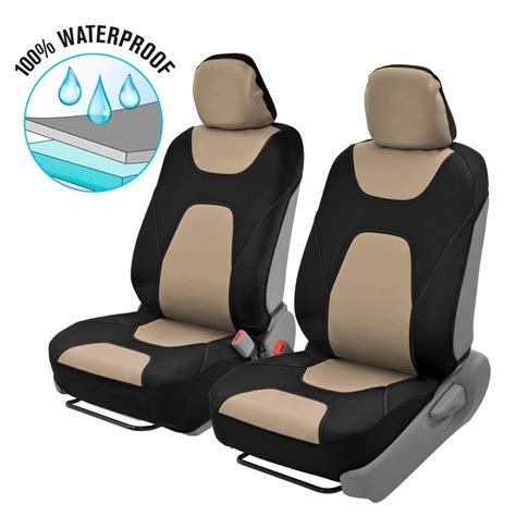 Motor Trend Waterproof Car Seat Covers for Front Seats, Beige ...