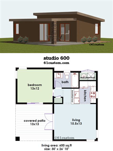 studio600: Small House Plan | 61custom | Contemporary & Modern House ...