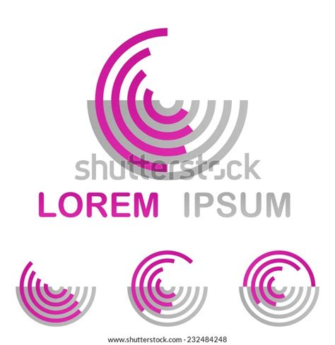 Magenta Technology Logo Icon Design Set Stock Vector (Royalty Free ...