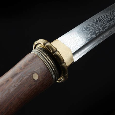 Handmade Bamboo Style Damascus Steel Japanese Wakizashi Sword Samurai ...