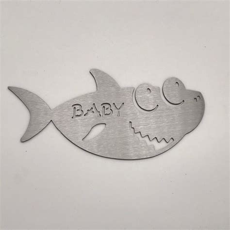 Baby Shark Mommy Shark Daddy Shark Steel Wall Decor / - Etsy