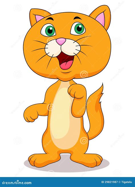 Cute Cat Cartoon Standing Royalty Free Stock Photography - Image: 29821987