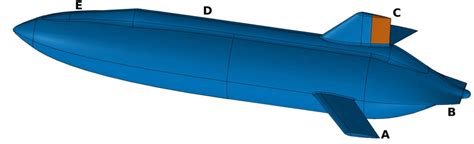 Final underwater glider design evaluated; A -hydrofoil, B -horizontal ...