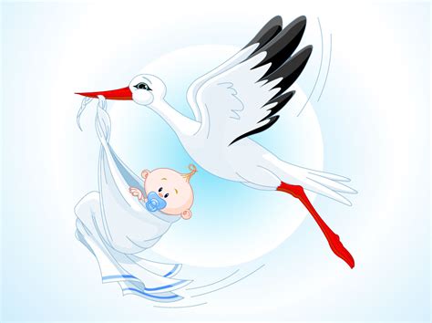 Stork Baby Cartoon Vector Art & Graphics | freevector.com