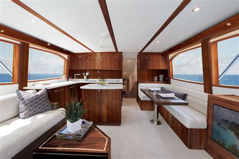 GT54 Convertible Sportfishing Yacht | Hatteras Yachts | Yacht interior ...