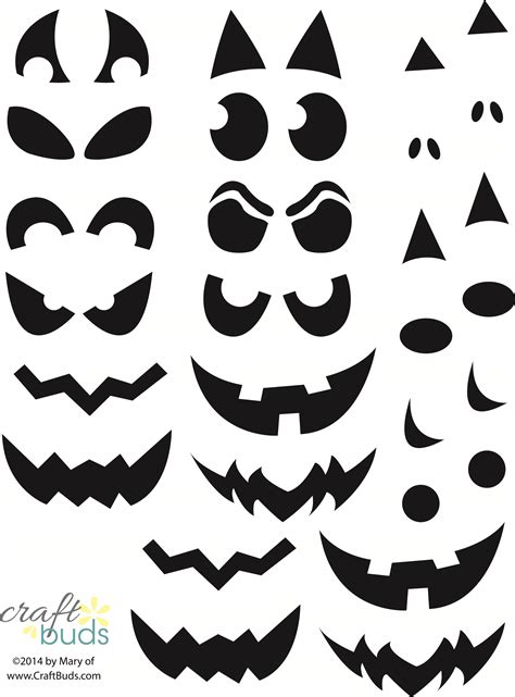 Pumpkin Face Cutouts Printable