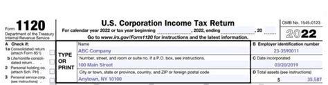 How To Fill Out Form 1120 (With Example)