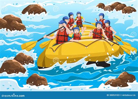 People rafting stock vector. Illustration of people, lifestyle - 30053103