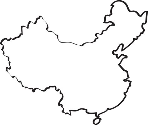 China Map Clip Art Png 760x548px China Area Location Map Outline ...