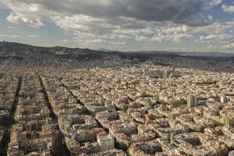 Aerial view of Barcelona, Spain - Stock Image - F040/5206 - Science ...