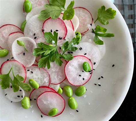 Radish and Turnip Salad with Edamame - Home Made