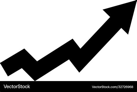 Arrow graph going up Royalty Free Vector Image