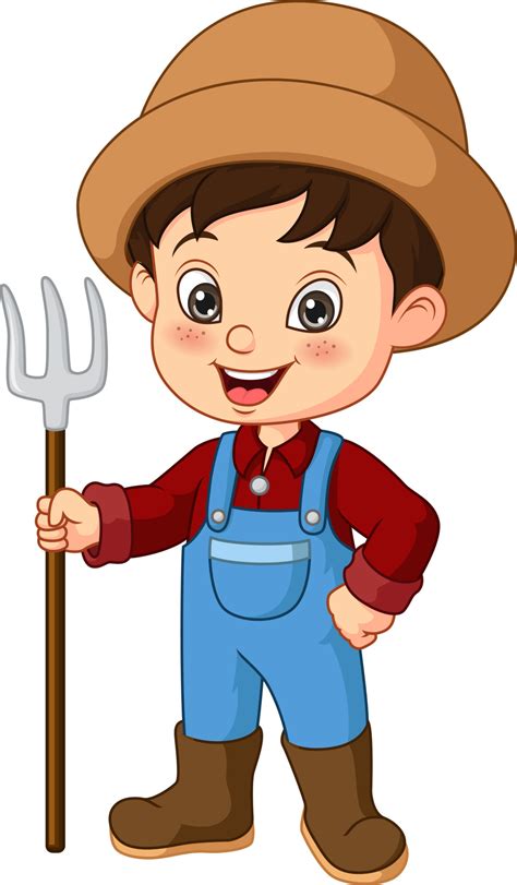 Farmer Cartoon Vector Art, Icons, and Graphics for Free Download