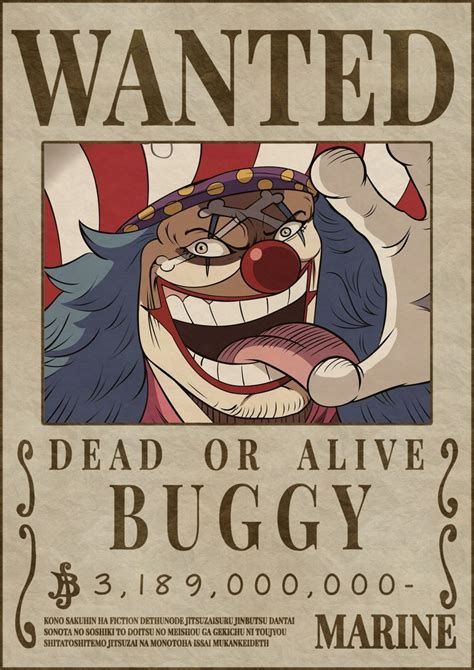 Buggy the Star Clown one piece new bounty poster in 2023 | One piece ...