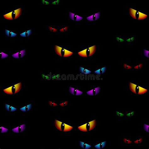 Halloween Ghost Eyes Seamless Background Vector Royalty Free Stock ...