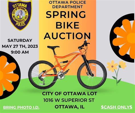 Ottawa Police Department Spring Bike Auction, 1016 W Superior St ...