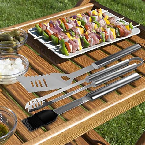 16-Piece BBQ Grill Accessories Set – Barbecue Tool Kit with Aluminum ...