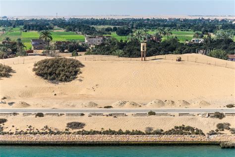 Suez Canal Near Ismailia, Egypt, Africa Editorial Photography - Image ...