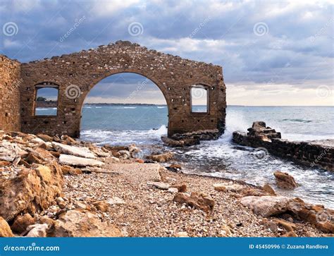 Factory Ruins, Avola, Sicily (Italy) Stock Photo - Image of stone ...