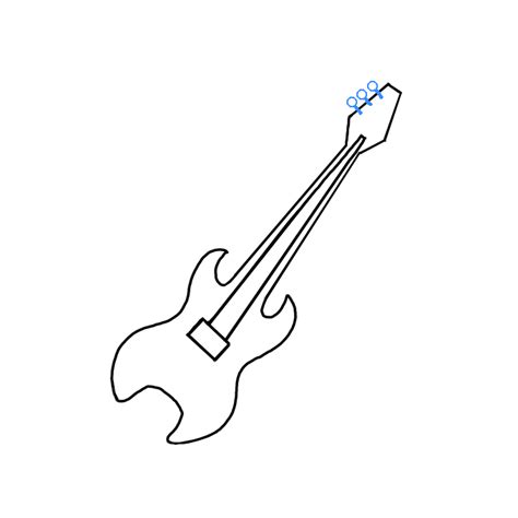 Easy Electric Guitar Drawing