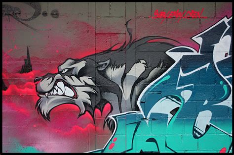 Wallpaper : illustration, cartoon, graphic design, wolf, graffiti ...