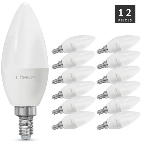 12 Packed E12 Base LED Light Bulb, Candelabra Light Bulbs Non-dimmable ...