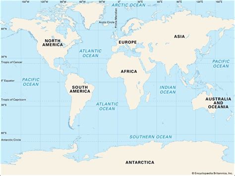 5 Oceans Of The World Map - Alanna Leontyne