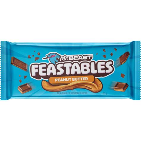 Mr Beast Feastables Peanut Butter Chocolate Bar 60g | Woolworths