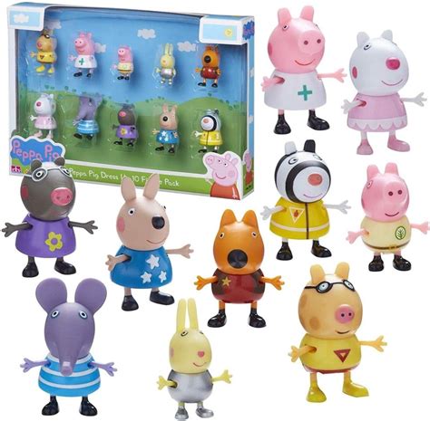 Character World Peppa & her Friends | Play Figures Set | Peppa Pig | 10 ...