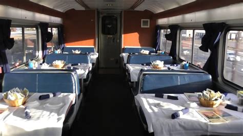 Amtrak Superliner dining car on California Zephyr - YouTube